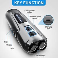Decdeal Ultrasonische Hunde-Repeller-Rinde-Abschreckungsgeräte wieder aufladbare tragbare multifunktionale Anti-Barking-Anti-Barking-Haustrainer-Belling-Schalldämpfer Innen- und Außenbereich