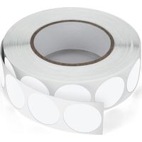 Ronde stickers van 19 mm, witte kleur, rol kleine zelfklevende stippen, kleurcodering, ronde stickers, weerbestendig, 1000 stuks