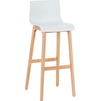 CLP – Tabouret de bar en bois de hêtre – Hauteur d'assise 77 cm – Repose-pieds intégré – Confort optimal pour comptoirs