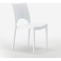 Sedie Paris Grand Soleil per Cucina Casa Bar Polipropilene Impilabile - Bianco