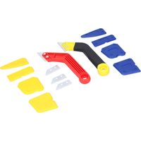 Kit de lissage de joints ABS - Grattoir pour enlever mastic et colle - Outil de nettoyage des joints - Set de 3 pièces pour rénovation salle de bain et cuisine