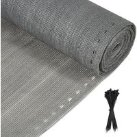 SWANEW Schermo di protezione della privacy rinforzato per recinzione 150g/㎡ HDPE, 1.5x25m, schermo da tennis, antracite, rete ombreggiante, resistente alle intemperie