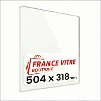 504 x 318 x 4 mm - Vitre de cheminée pour insert et poêle à bois - verre de rechange - France Vitre - jusqu'à 800°C - 318 x 504 x 4 mm