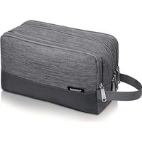 Trousse de toilette pour homme, trousse de toilette suspendue, trousse de rasage résistante à l'eau, petite trousse de toilette de voyage (gris denim)