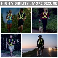 Combinaison à bande élastique réfléchissante, vêtements réfléchissants pour la course de nuit, gilet réfléchissant de sécurité