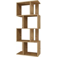 CDF Offenes Bücherregal Fiesta 4P Farbe: Eiche Artisan Für Wohnzimmer, Büro und Arbeitszimmer Regal für Bücher und Spielzeug Modern Ideal für Kinderzimmer, Teenager, Jugendzimmer