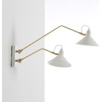 Wandleuchte 66X19X40 Metall Weiß/Bronze