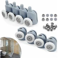 LAN Roulette de porte coulissante 23 mm, 10 roulettes de porte coulissante pour cabine de salle de bain