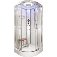 SS80 Hydro Shower Cabin Enclosure 800 x 800 White Glass