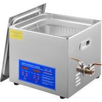 VEVOR Nettoyeur a Ultrasons 15L Bac a Ultrasons Professionnel Appareil Nettoyeur Ultrasonique Domestique Affichage Digital (15L)