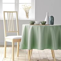Nappe ronde Ø 180 cm – Polyester uni – Essentiel Sauge – Finition ourlet