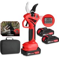 Cesoie elettriche senza fili da 50 mm, 2 velocità (61 mm/55 mm), con display digitale per il giardinaggio Cesoie - con batterie e caricabatterie