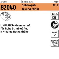 Lindapter Sphäro-Guß AF KM 20 feuerverzinkt, kurz S
