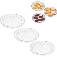 Grilles Déshydrateur pour Air Fryer Grilles Stackables 3 Pièces Stainless Steel 20x9x4cm