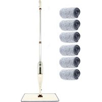 Balai Serpillère Vaporisateur, Balais Serpillère Nettoyer Sol Balai Lave Sol avec Reservoir Spray Mop Microfibre Balai Pulvérisateur pour la Maison, la Cuisine, Le Bois Dur, Le Stratifié, Le Bois