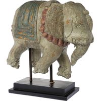 Éléphant antique en résine patinée 45 cm