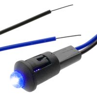 BeMatik - Lampe voyant LED 8mm 220VAC Pilote de couleur bleu