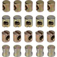 20pcs M6 Slotted Nuts for Furniture Chairs Beds Cribs