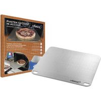 Plaque en acier inoxydable pour la cuisson du pain à pizza à la maison 40x35 cm, épaisseur 4 mm