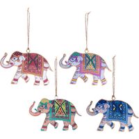 Signes Grimalt Colgante Decoracion Colgante Elefante 4 U Colgantes Multicolor 1x14x9cm 30363