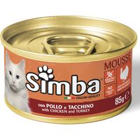 CIBO GATTO MONGE SIMBA 85 G POLLO E TACCHINO Q.TA 24