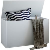 VCM cassa in legno Dimensioni ca. A. 49 x L. 82 x T. 44 cm Scatola per uso flessibile in tutti i salotti Scatola Box - Bendola (Bianco)