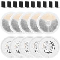Lot de 10 filtres pour fontaine à chat E versweet Solo SE/Solo 2/3 Pro/3/2S avec 10 filtres éponges, système de filtration quadruple 3.0