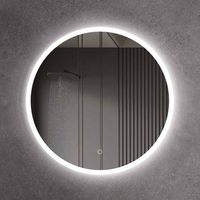 LED-Badspiegel Rund Vorder- & Hintergrundbeleuchtung dimmbares Licht Touch-Sensor & Spiegelheizung Größe wählbar:90 cm