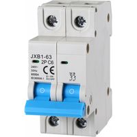 gloca Automatischer Leitungsschutzschalter 2P 6A 220V 6KA 2 Module DIN C6