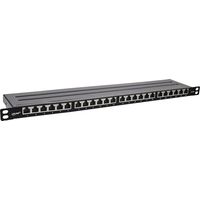 Professionelle Patchpanel Schwarz 24 Ports RJ45