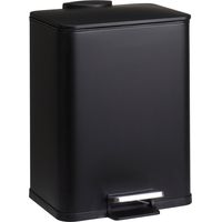 Mülleimer aus Metall DELTA, schwarz, 20 l