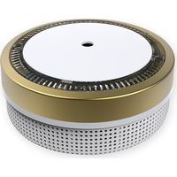 NEMAXX® M1-Mini Detector de Humo/Alarma de Humo Ø71,6mm, Fotoeléctrico, Libre de Material Radiactivo, EN14604 (AFNOR 0333), VdS G216020, 85 dB Alarma, 3V Litio, Hush, Hasta 10 Años – Dorado – 1x