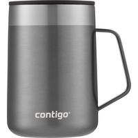 Contigo Streeterville Desk Mug, Insulated Coffee Mug with Stainless Steel Handle, Coffee to Go Mug with Lid, Keeps Coffee And Tea Warm for up to 5 Hours, Ideal for Office & Home, 410 ml
