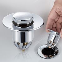 Stopper voor wastafel, badkamer, afvoerfilter voor wastafels, pop-up, universeel afvoerventiel, stop, wastafel, bidet, haarfilter voor wastafels, bidet, badkuip