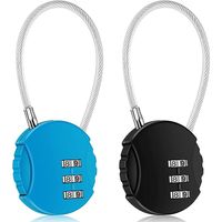 2 Pack Combination Lock 3 Digit Outdoor Waterproof Padlock for School Gym Locker, Sports Locker, Fence, Toolbox, Gate
