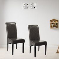Sedie per sala da pranzo Ester antracite in similpelle 6 sedie