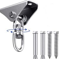 Gancho de techo para suspensión de sillas colgantes, capacidad de 450 kg, gancho giratorio de 360° de acero inoxidable, gancho de techo para columpios de interior, sillas colgantes, sacos de boxeo y c