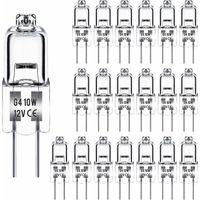 Ampoule halogène G4, ampoule G4 12V 10W, 2800K, 100LM, variable, halogène G4, capsule transparente