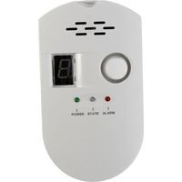 LPG/Natural Gas/Coal Gas Leak Detector, Plug-in Sensor Monitor with Audible Alarm and LED Digital Display, for Methane, Propane, Butane Fuel