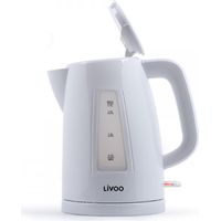 Bouilloire electrique Livoo DOD184W, Blanc, capacité 1.7L, Puissance 2200W, Filtre anticalcaire amovible
