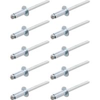 10x Rivet aveugle en acier DIN EN ISO 15979 rivet pop à rupture de tige à sertir Insert Métal Meuble Voiture Tôle Bois, Ø4 x 16mm