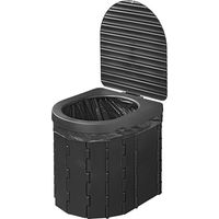 Toilette da campeggio pieghevole con coperchio