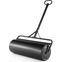Costway – Rouleau à gazon en métal 63L – Poignée détachable – Remplissage eau/sable – Dimensions 99 x 30 x 137 cm – Pour pelouse uniforme