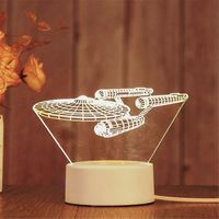 Veilleuse 3D miniature, lampe LED à brancher pour chambre d'enfant, cadeau pour fille, lampe lune, lampe de table, vaisseau spatial