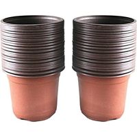 Lot de 100 pots en plastique pour semis et plantes, 10 cm, souples et flexibles, résistants à la casse.