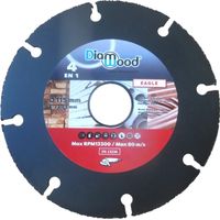 DIAMWOOD - Disque à Concrétion Carbure Multiusage EAGLE 125 mm - Bois, Plastique, Plâtre, Cuivre