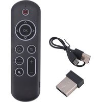 Clavier 5.0 2.4G Sans Fil Air Mouse Rétro-éclairage Télécommande Vocale pour Ordinateur Portable Android TV Box