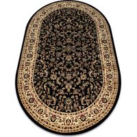 Tapis ROYAL ADR ovale modèle 1745 noir black 150x250 cm