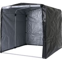 Abri de jardin HWC-N61, abri de jardin abri de jardin, alu protection UV imperméable, 201x201x201cm anthracite