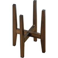 Plant Stand Indoor, Bamboo Plant Shelf, Adjustable Corner Plants Flower Holders Single Floor Plant Stand, Fits 9 to 14 Inches Pots,(Pot & Plant Not Included)(walnut)